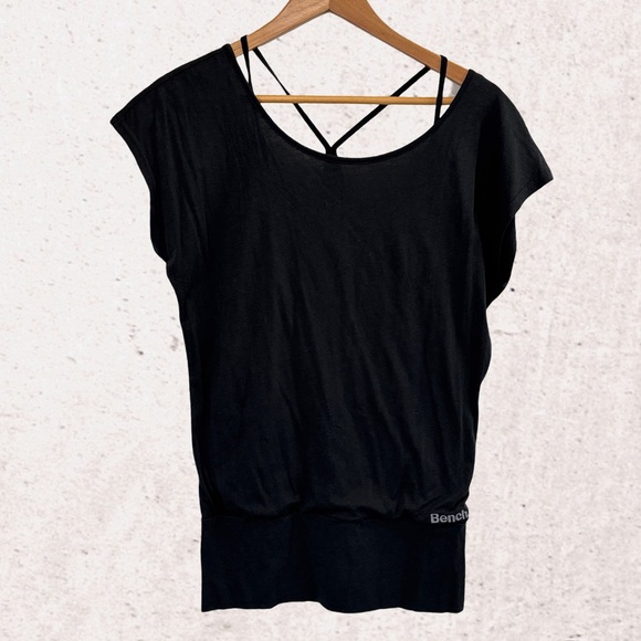 Bench Black Cap Sleeve Relaxed Blouse - Picture 1 of 4